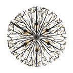 Bask 6 Light Crystal Pendant - Matte Black/French Gold