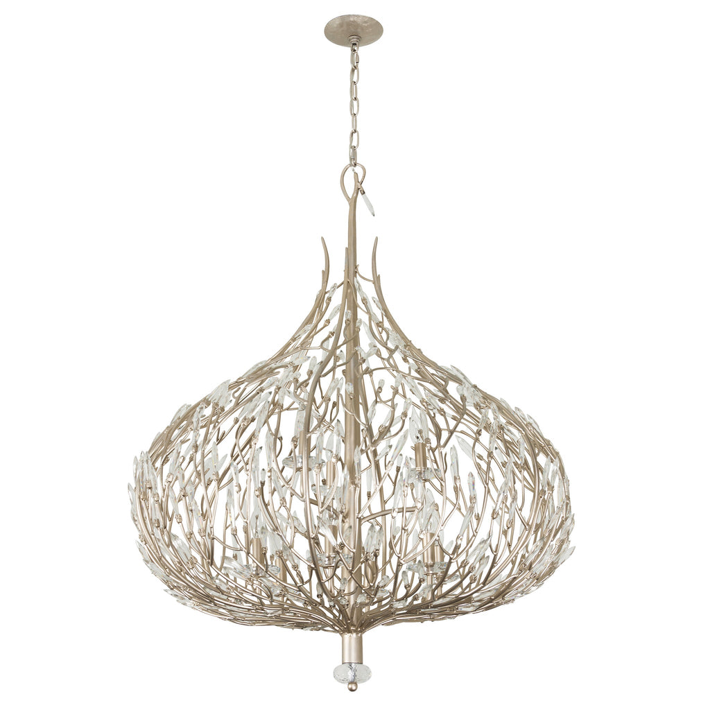 Bask 9 Light Crystal Pendant - Gold Dust