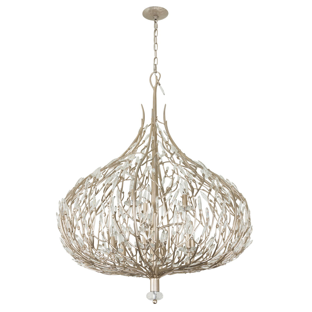 Bask 9 Light Crystal Pendant - Gold Dust