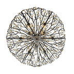 Bask 9 Light Crystal Pendant - Matte Black/French Gold