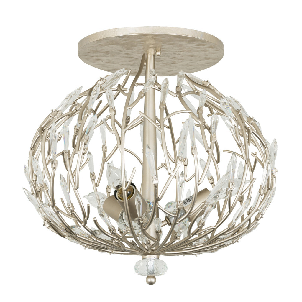Bask 3 Light Crystal Ceiling Mount - Gold Dust