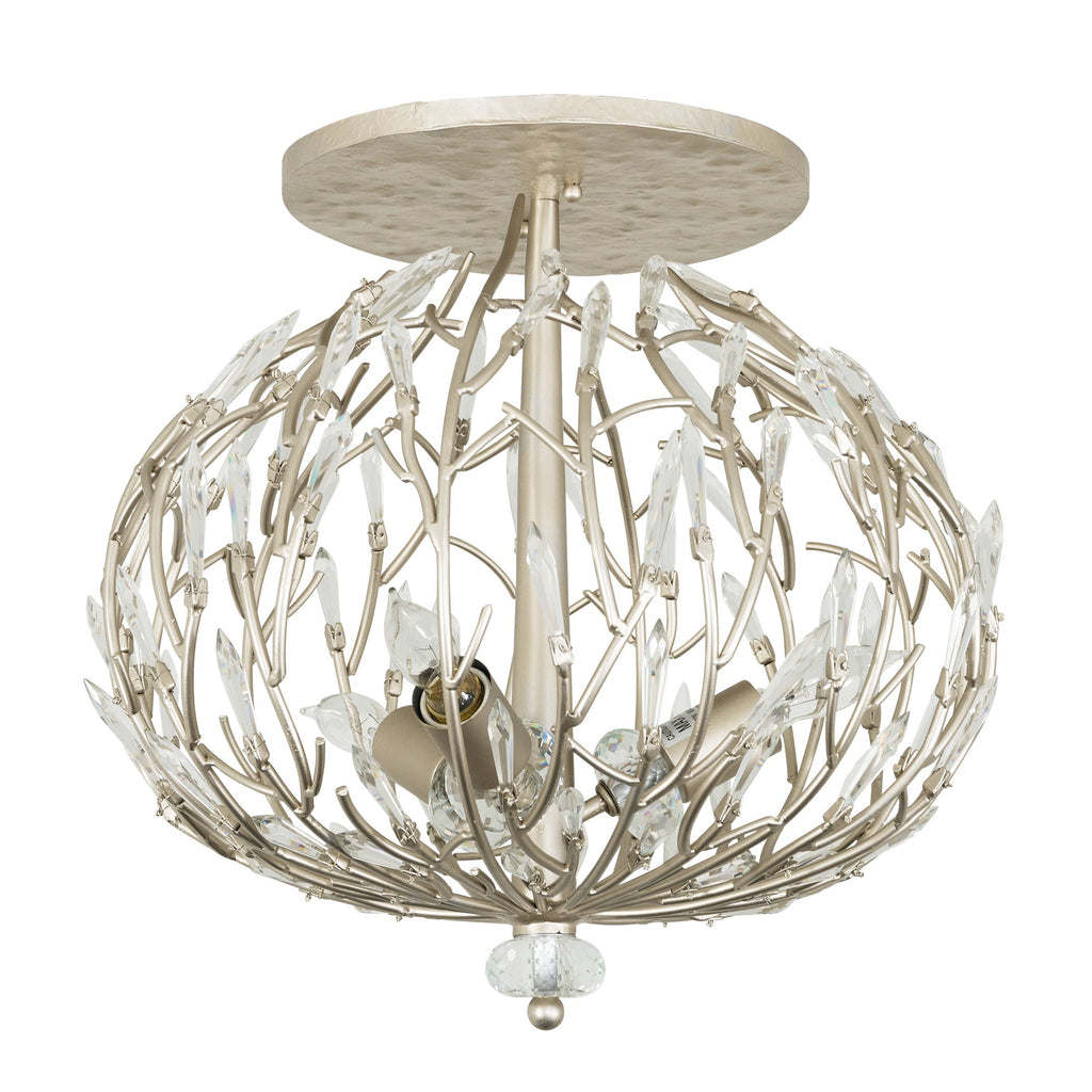 Bask 3 Light Crystal Ceiling Mount - Gold Dust