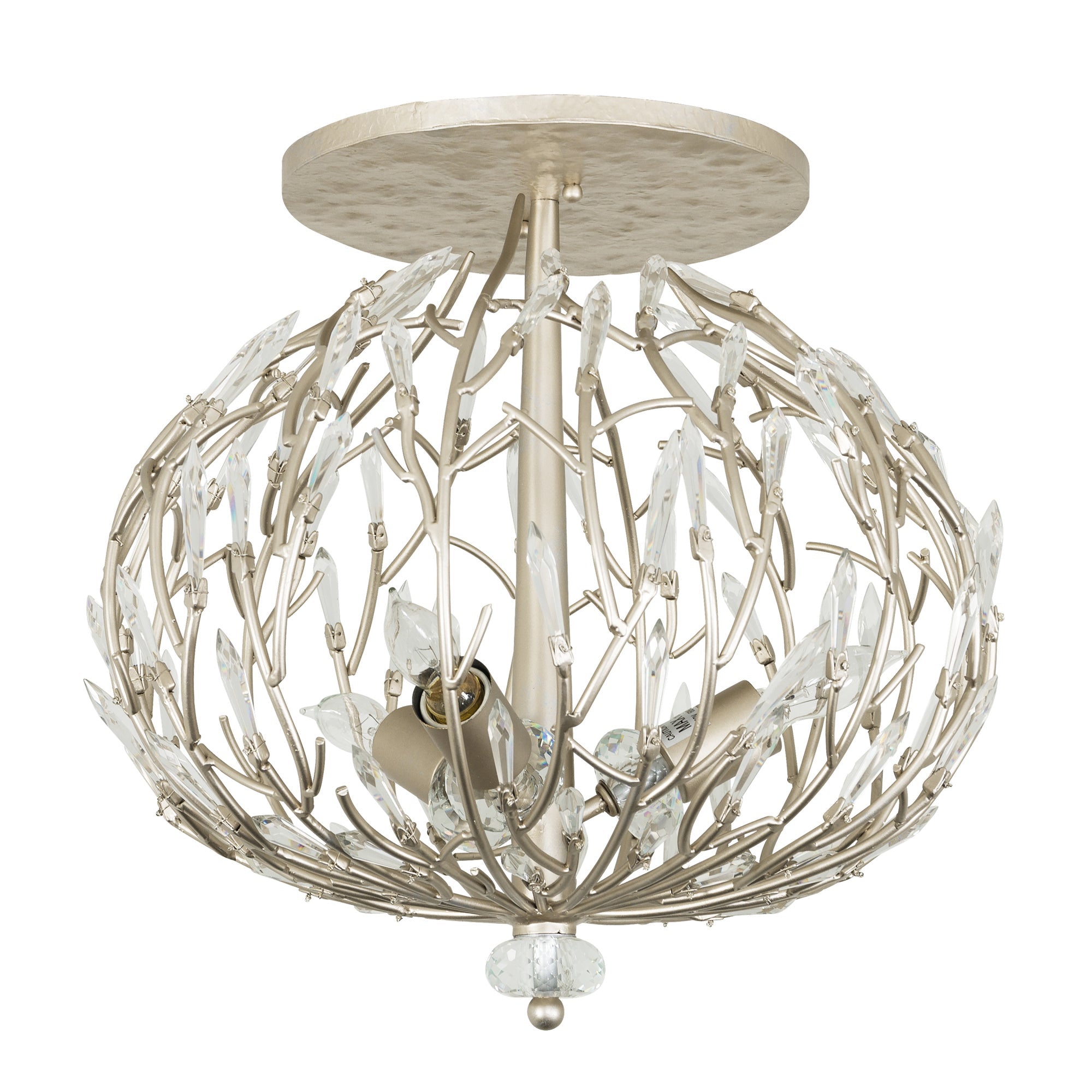 Bask 3 Light Crystal Ceiling Mount - Gold Dust