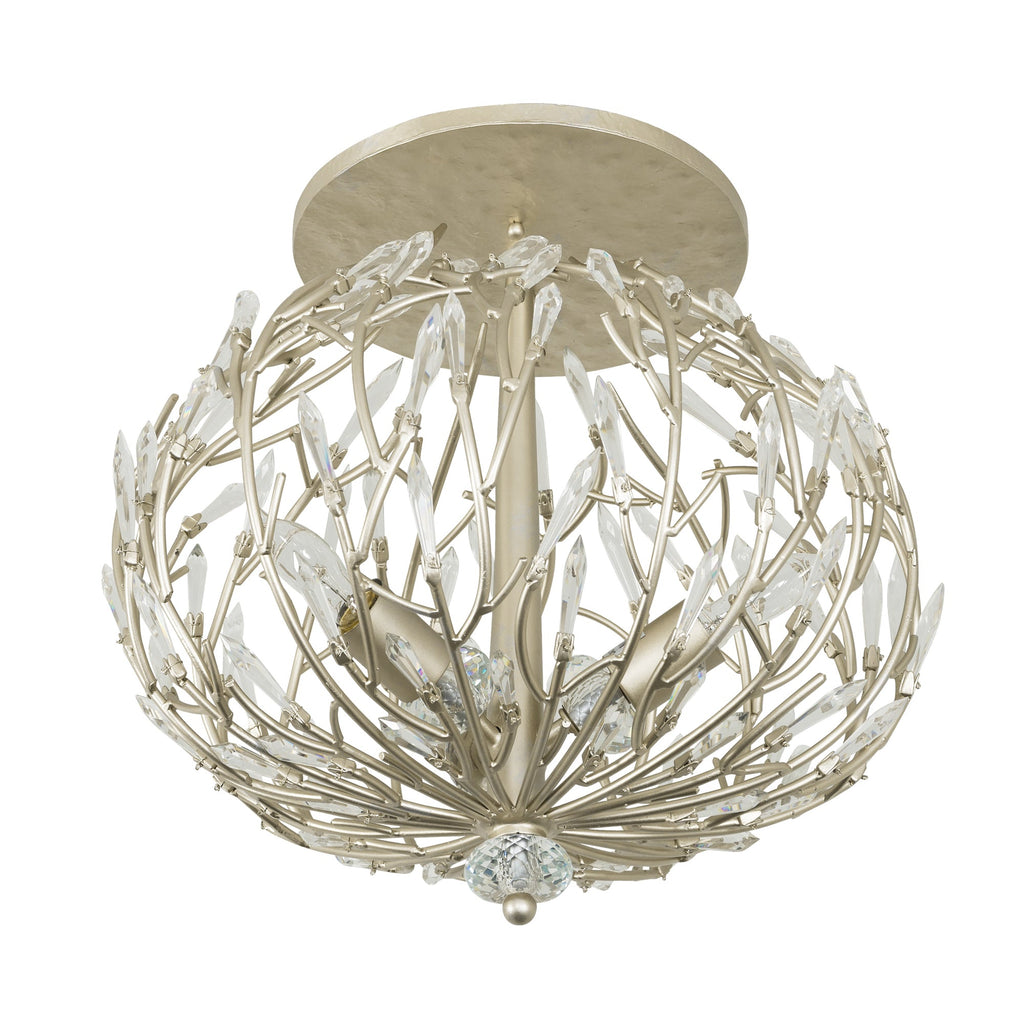 Bask 3 Light Crystal Ceiling Mount - Gold Dust