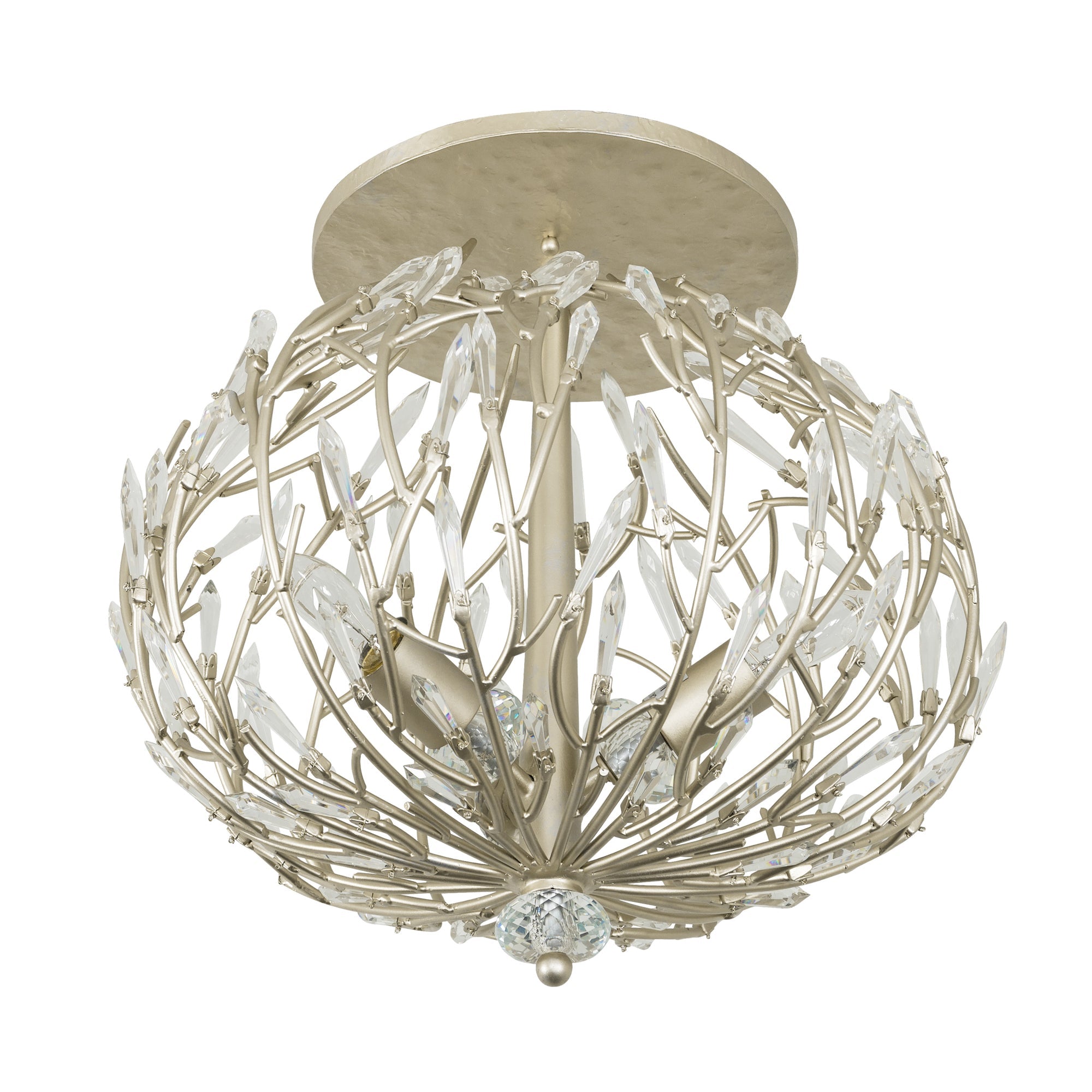 Bask 3 Light Crystal Ceiling Mount - Gold Dust