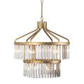 Social Club 9 Light 2-Tier Crystal Pendant - Havana Gold