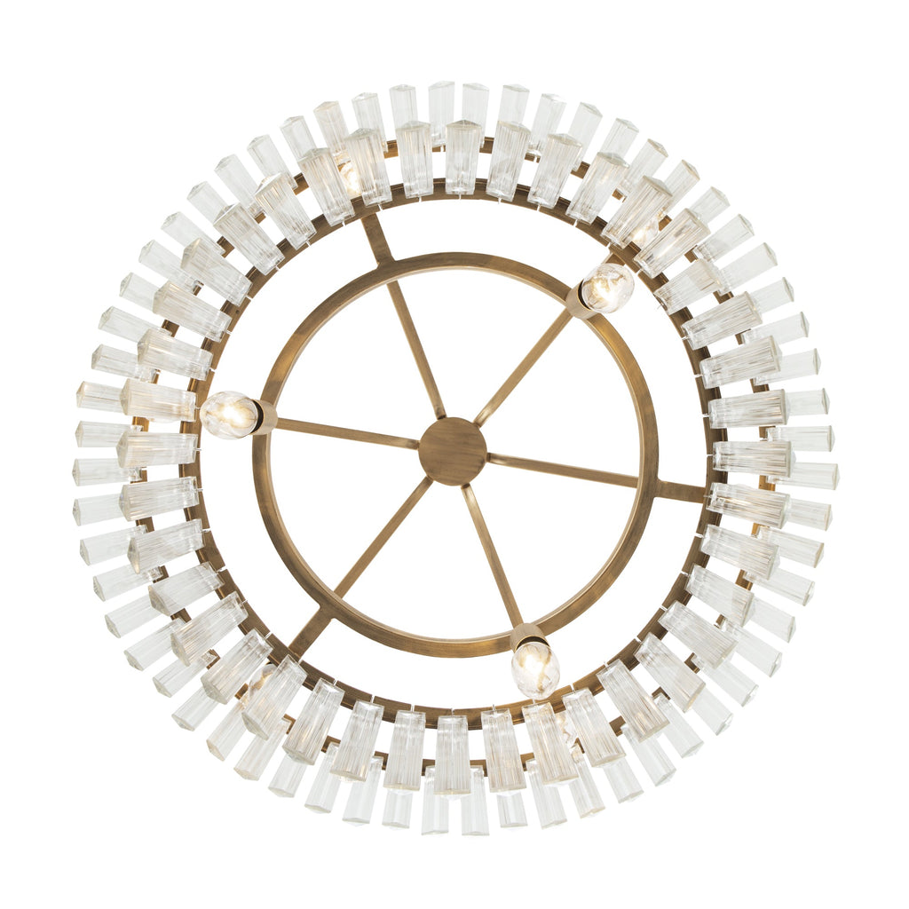 Social Club 9 Light 2-Tier Crystal Pendant - Havana Gold