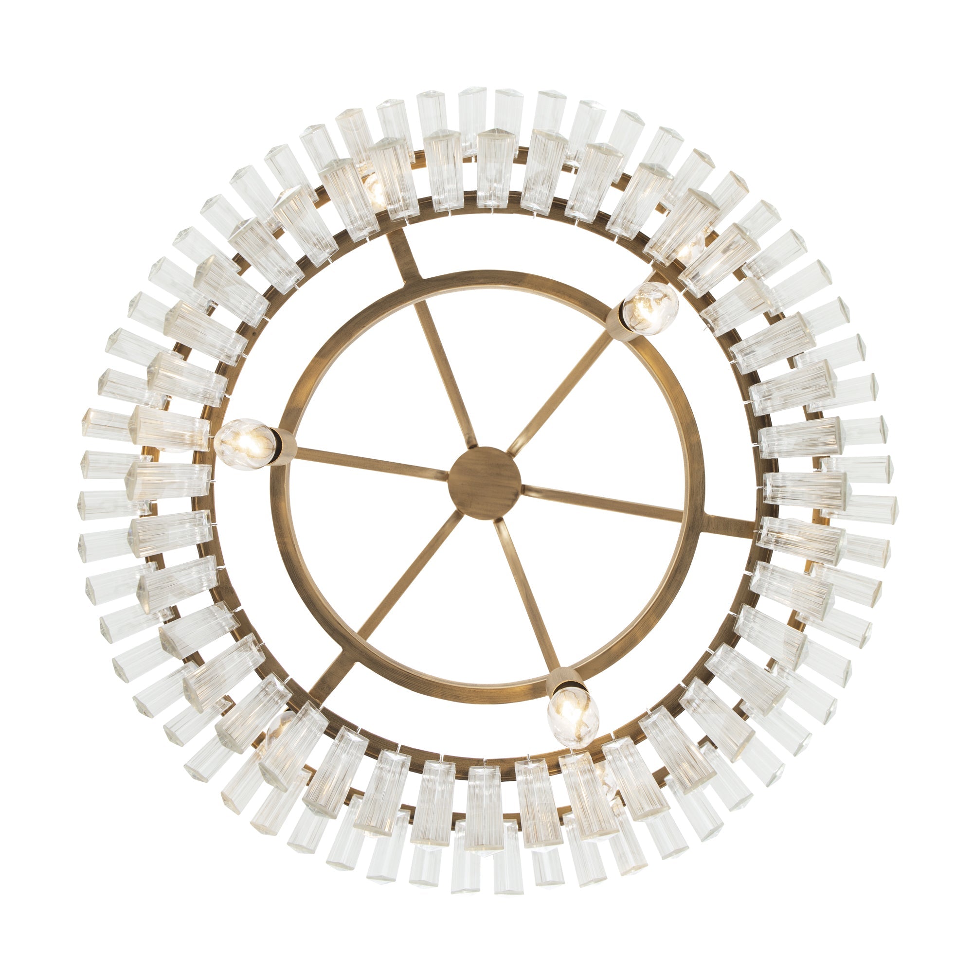 Social Club 9 Light 2-Tier Crystal Pendant - Havana Gold
