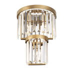 Social Club 3 Light 2-Tier Crystal Sconce - Havana Gold