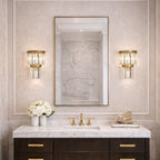 Social Club 3 Light 2-Tier Crystal Sconce - Havana Gold