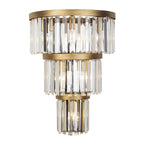 Social Club 6 Light 3-Tier Crystal Sconce - Havana Gold