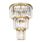 Social Club 6 Light 3-Tier Crystal Sconce - Havana Gold