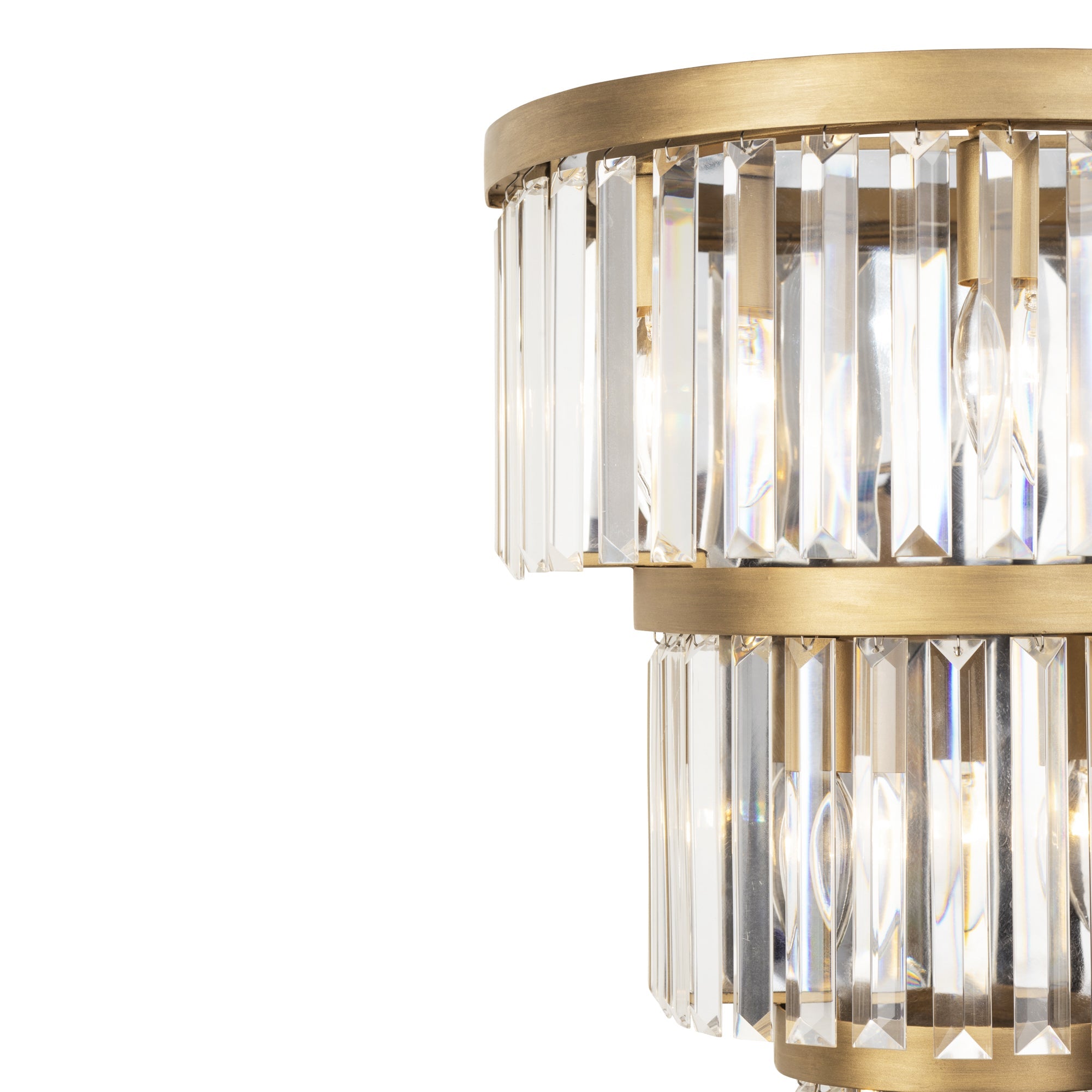 Social Club 6 Light 3-Tier Crystal Sconce - Havana Gold