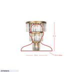 Social Club 6 Light 3-Tier Crystal Sconce - Havana Gold