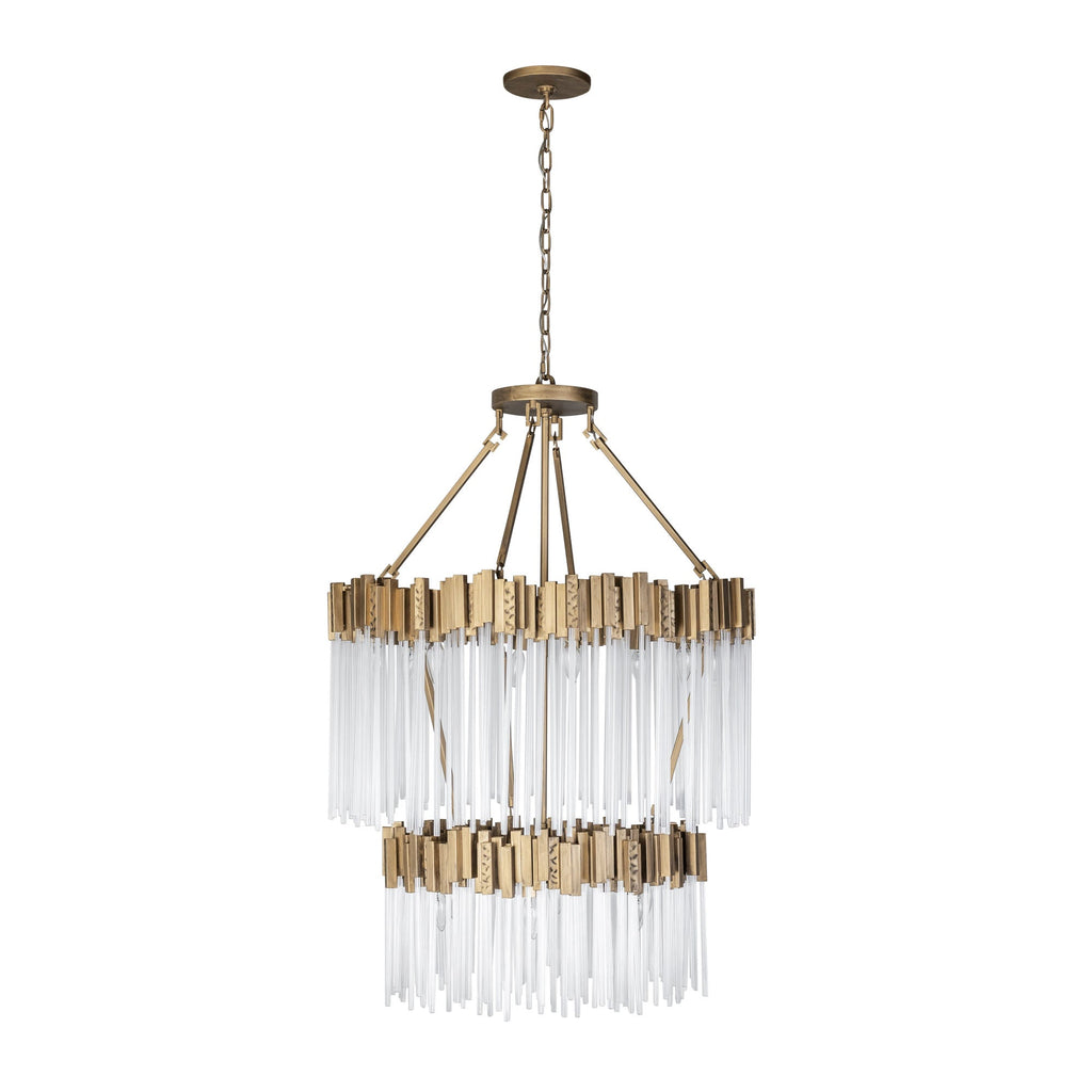 Matrix 14 Light 2-Tier Chandelier - Havana Gold