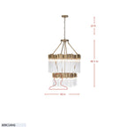 Matrix 14 Light 2-Tier Chandelier - Matte Black/French Gold