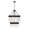 Matrix 14 Light 2-Tier Chandelier - Matte Black/French Gold