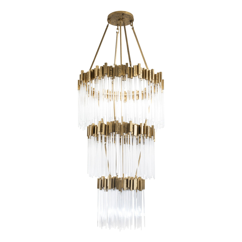 Matrix 18 Light 3-Tier Chandelier - Havana Gold