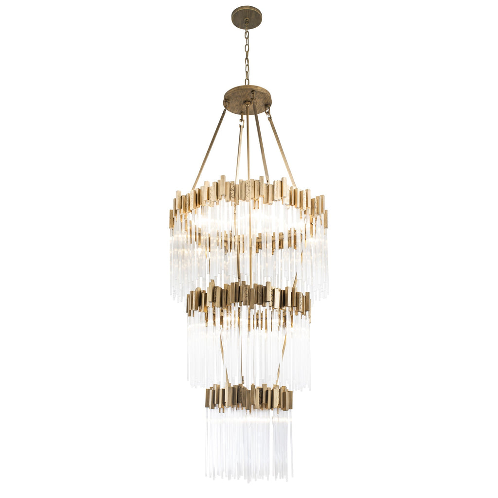 Matrix 18 Light 3-Tier Chandelier - Havana Gold