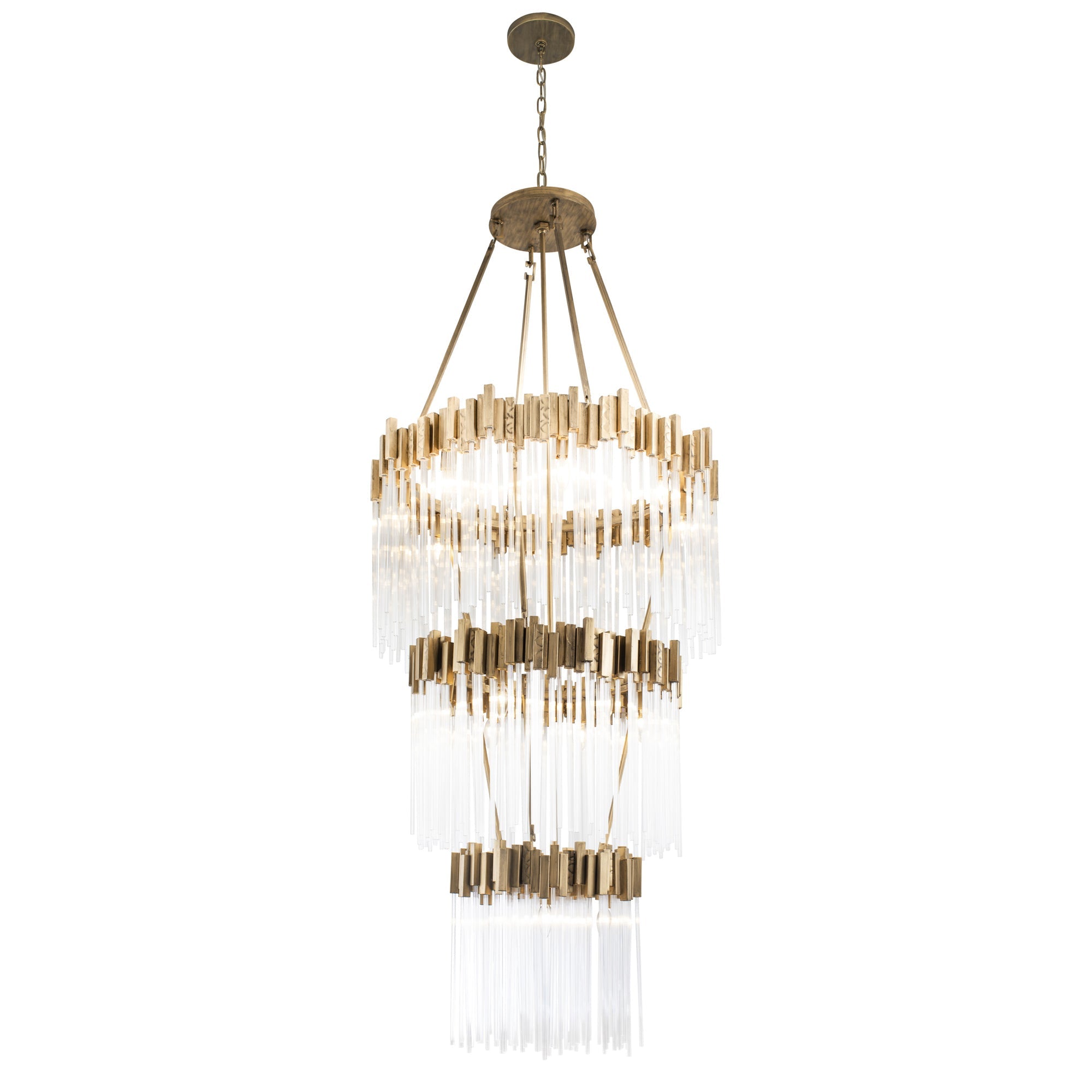 Matrix 18 Light 3-Tier Chandelier - Havana Gold