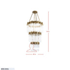 Matrix 18 Light 3-Tier Chandelier - Havana Gold