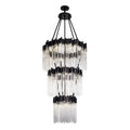 Matrix 18 Light 3-Tier Chandelier - Matte Black/French Gold