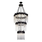 Matrix 18 Light 3-Tier Chandelier - Matte Black/French Gold