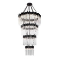 Matrix 30Light 4-Tier Chandelier - Matte Black/French Gold