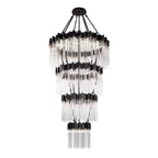 Matrix 30Light 4-Tier Chandelier - Matte Black/French Gold