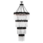 Matrix 30Light 4-Tier Chandelier - Matte Black/French Gold