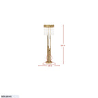 Matrix 6 Light Floor Lamp - Matte Black/French Gold