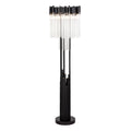Matrix 6 Light Floor Lamp - Matte Black/French Gold
