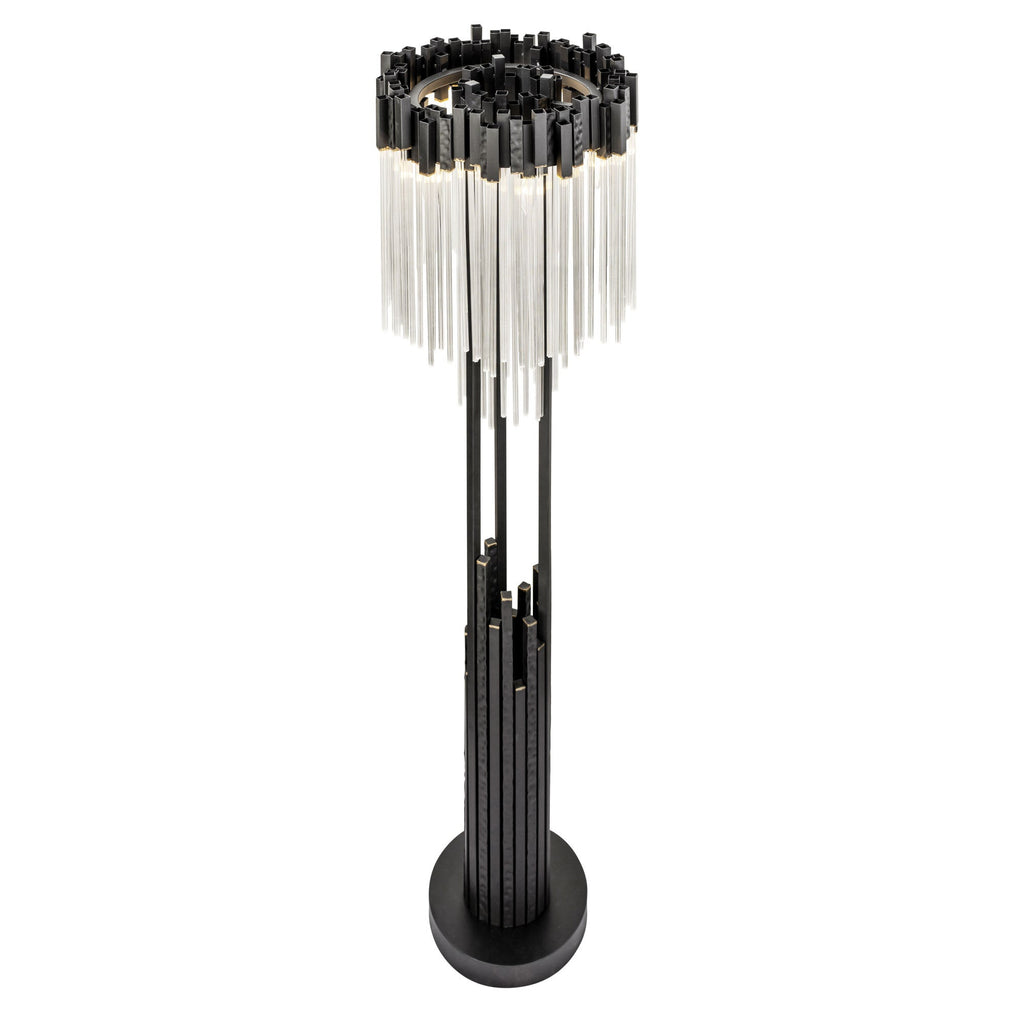 Matrix 6 Light Floor Lamp - Matte Black/French Gold
