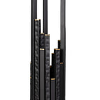 Matrix 6 Light Floor Lamp - Matte Black/French Gold