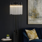 Matrix 6 Light Floor Lamp - Matte Black/French Gold