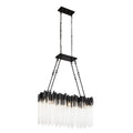 Matrix 6 Light Linear Pendant - Matte Black/French Gold