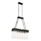Matrix 6 Light Linear Pendant - Matte Black/French Gold