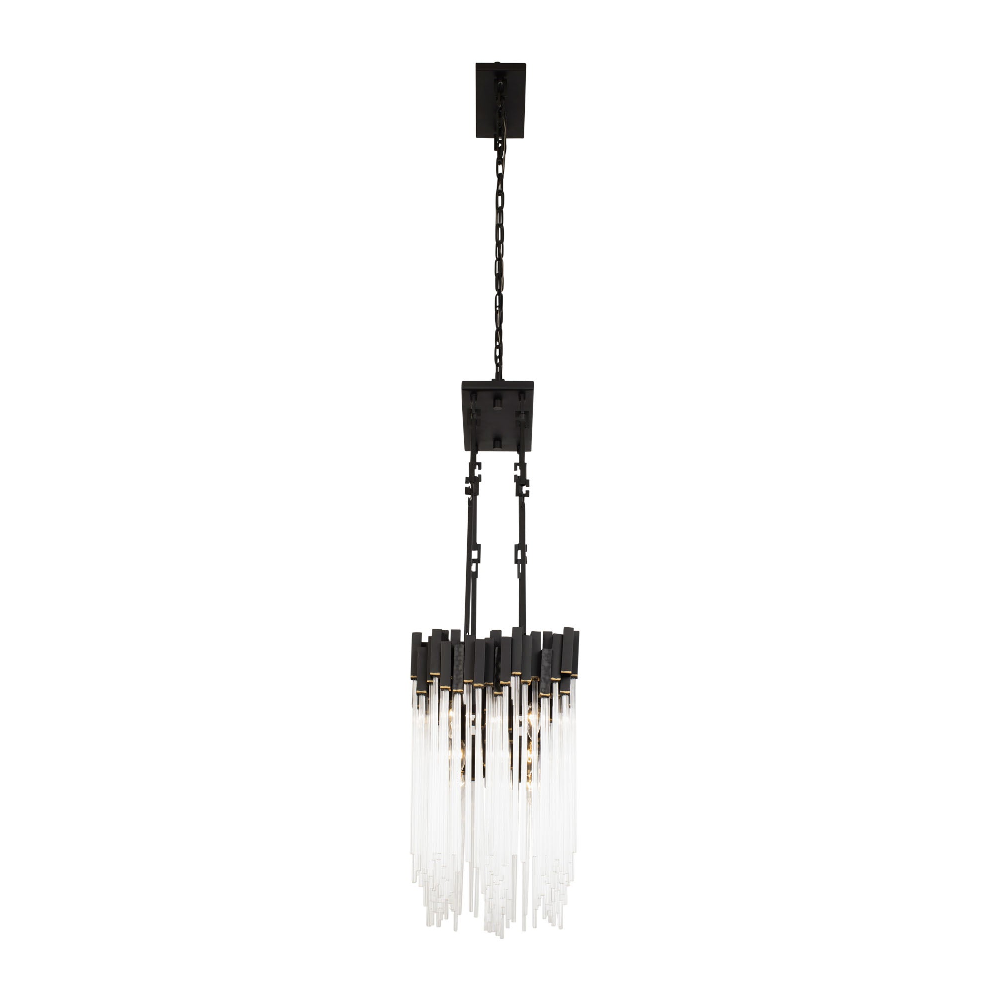Matrix 6 Light Linear Pendant - Matte Black/French Gold