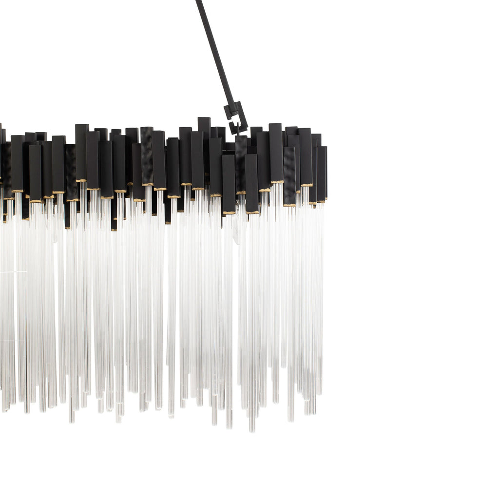 Matrix 6 Light Linear Pendant - Matte Black/French Gold