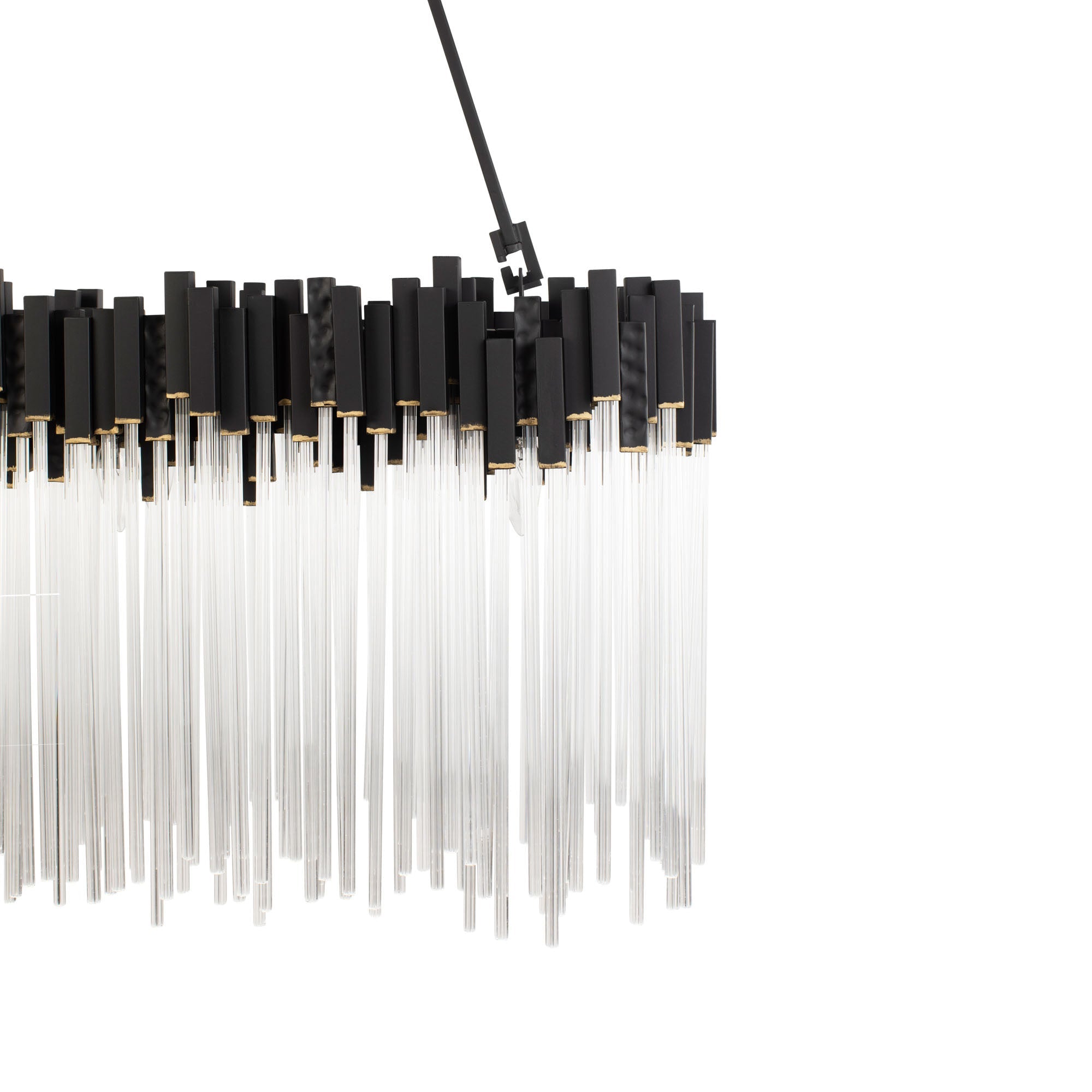 Matrix 6 Light Linear Pendant - Matte Black/French Gold