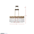 Matrix 8 Light Linear Pendant - Matte Black/French Gold