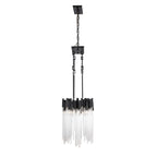 Matrix 8 Light Linear Pendant - Matte Black/French Gold