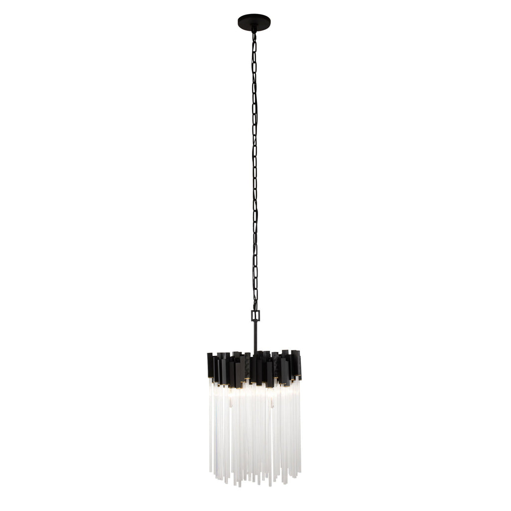 Matrix 3 Light Pendant - Matte Black/French Gold