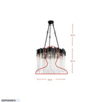 Matrix 6 Light Pendant - Havana Gold