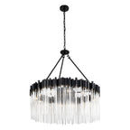 Matrix 12 Light Pendant - Matte Black/French Gold