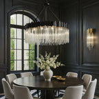 Matrix 12 Light Pendant - Matte Black/French Gold