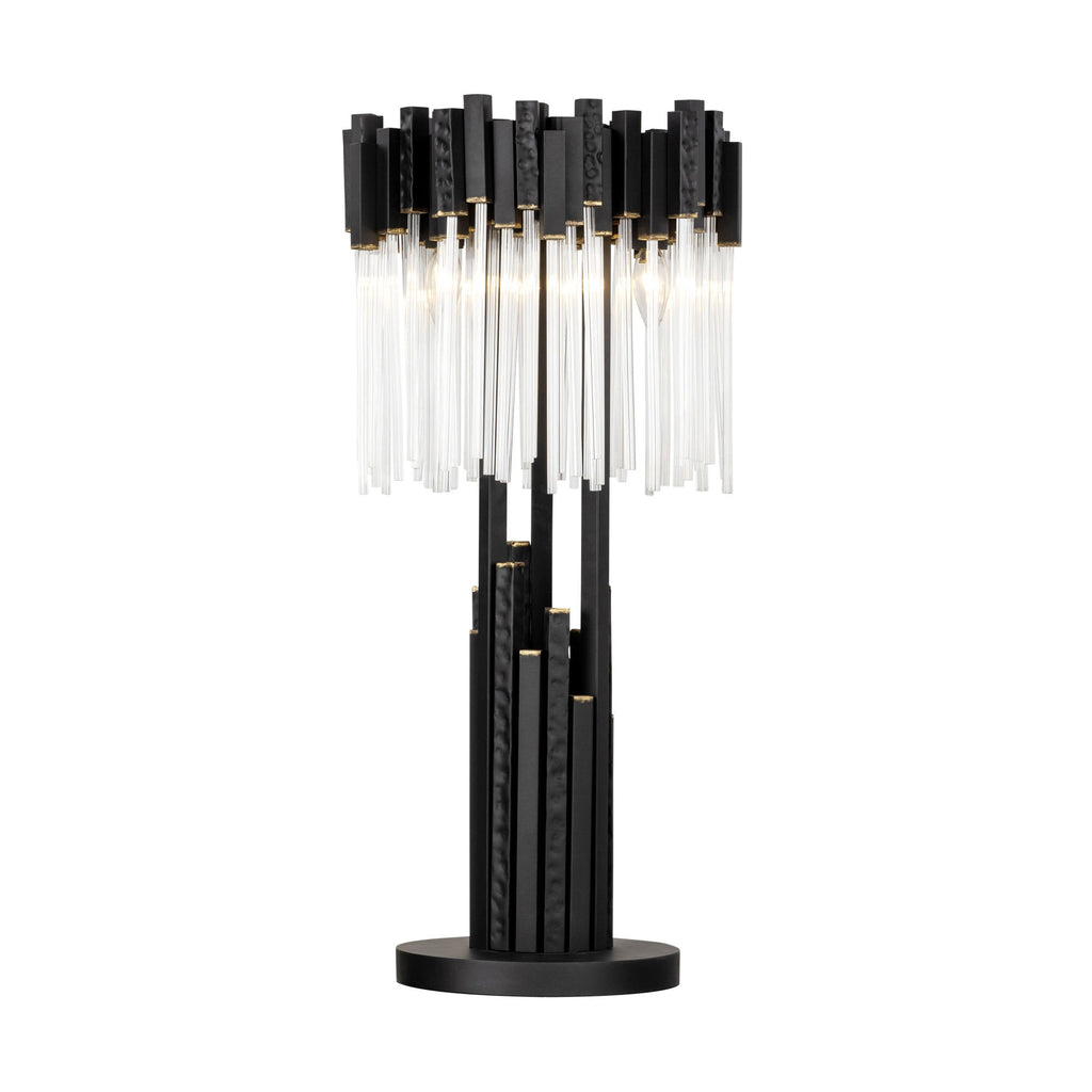 Matrix 3 Light Table Lamp - Matte Black/French Gold