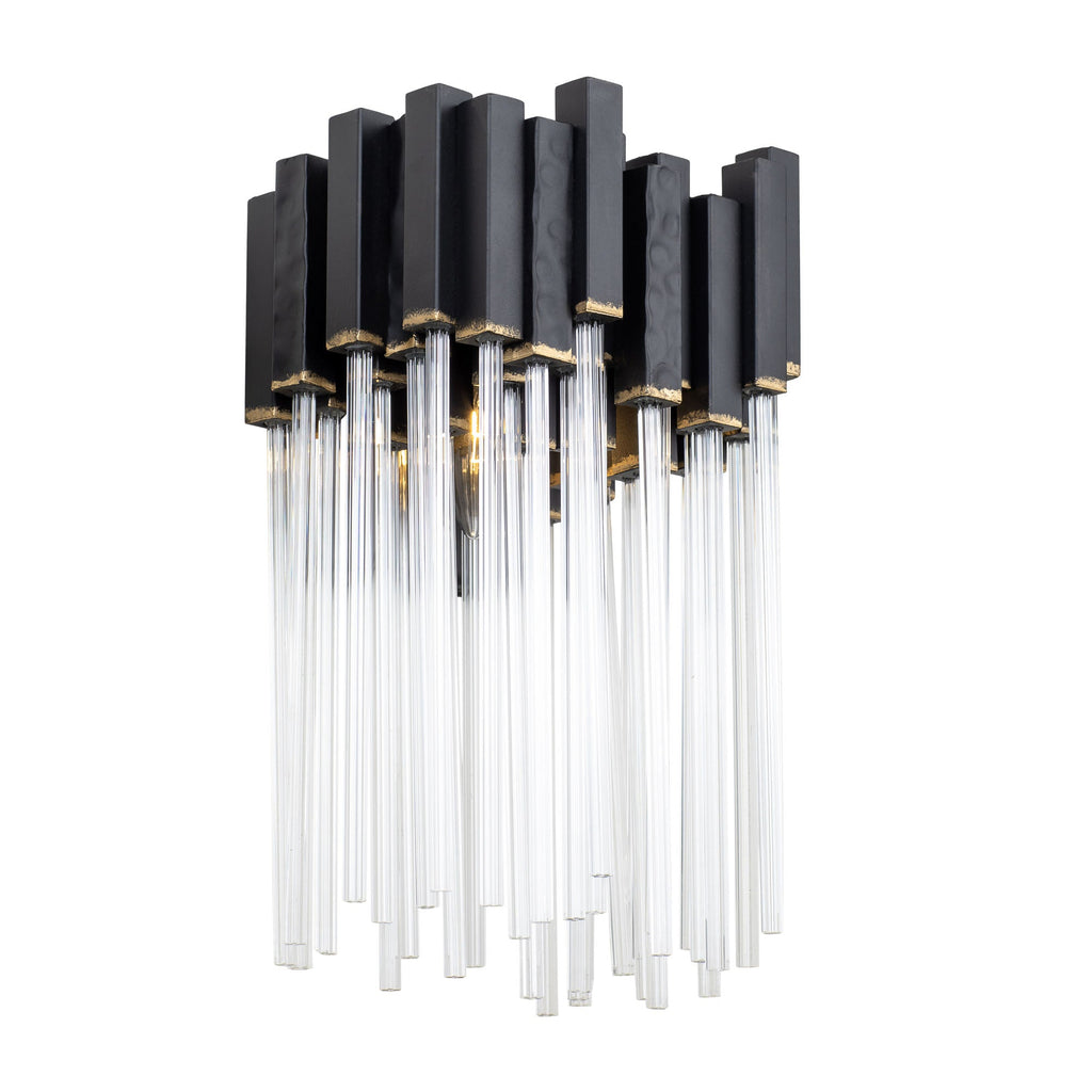 Matrix 1 Light Sconce - Matte Black/French Gold