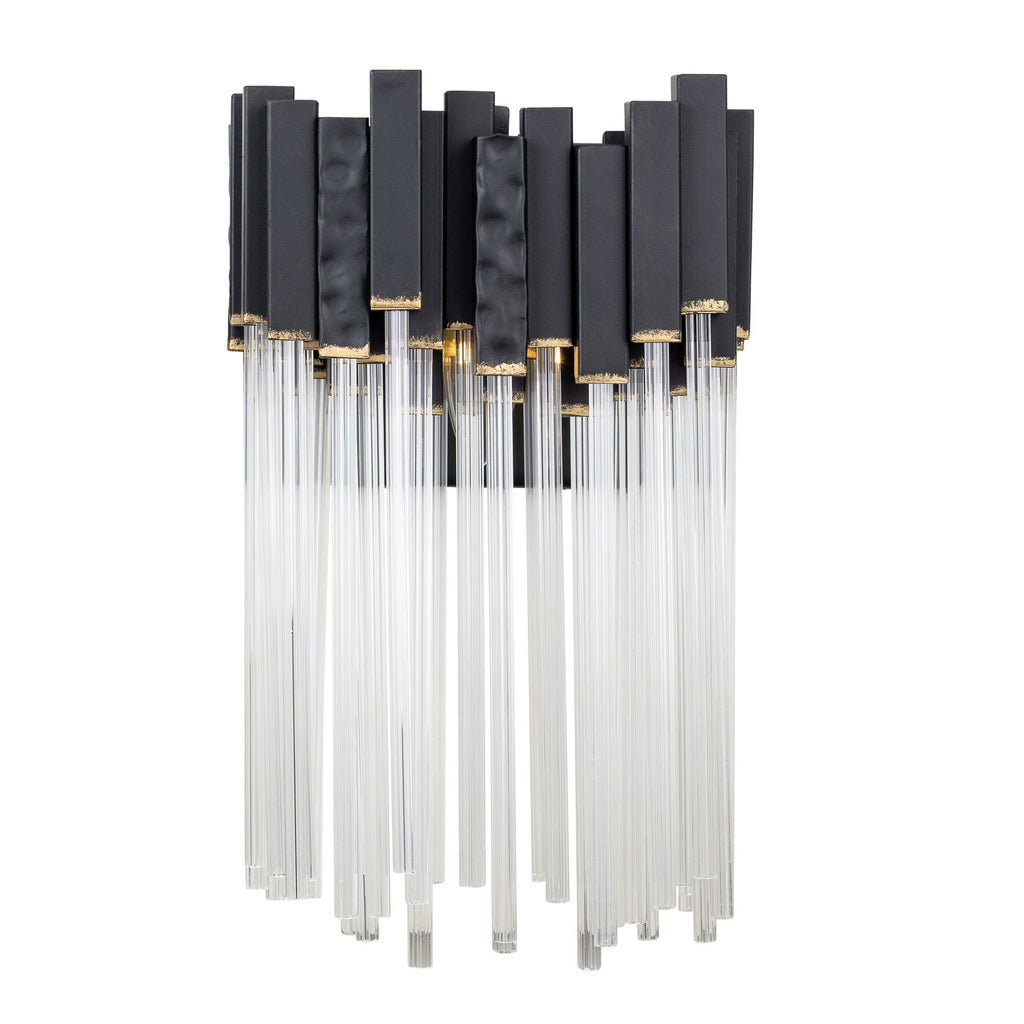 Matrix 1 Light Sconce - Matte Black/French Gold