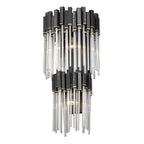 Matrix 2 Light 2-Tier Sconce - Matte Black/French Gold